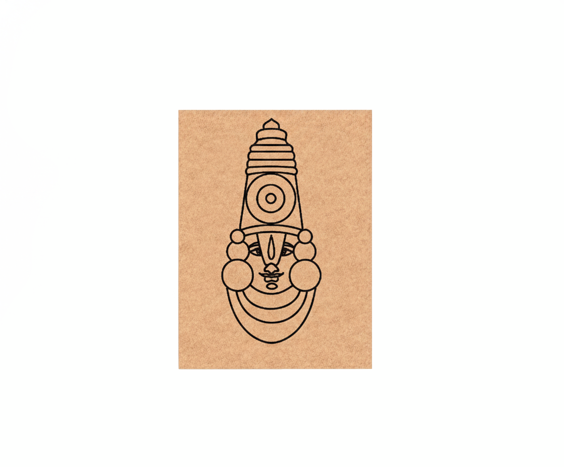 MDF DIY wall art with a black line drawing of a face on a white background