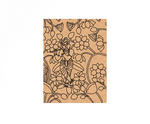 MDF DIY wall art with black floral and geometric pattern on a white background