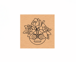 MDF DIY wall art  with floral design on a white background