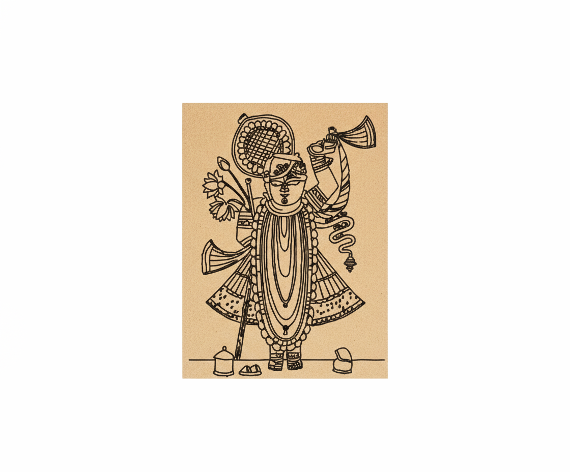 MDF DIY wall art of a traditional figure on a white background