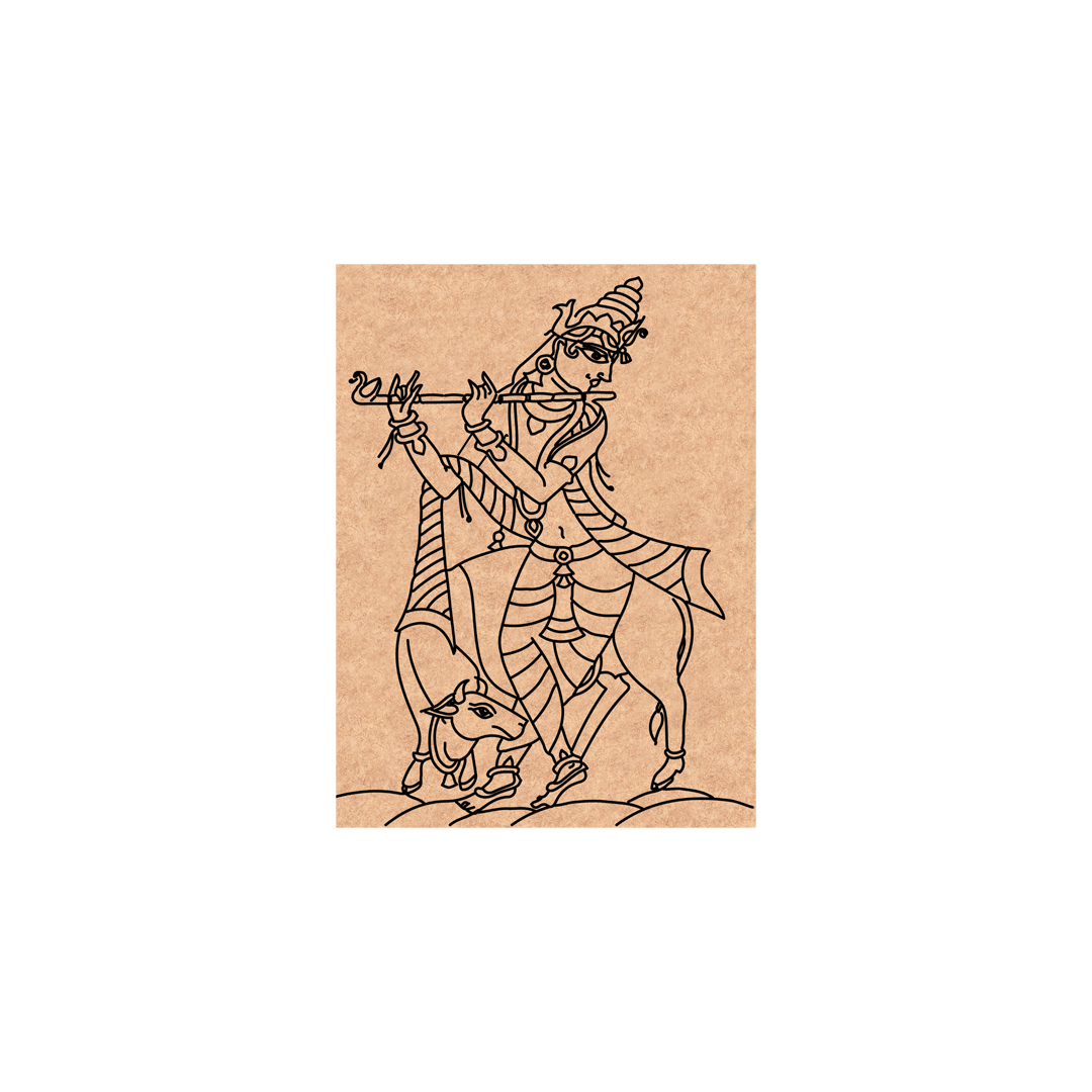 MDF DIY wall art on white background.