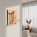 MDF DIY wall  artwork on a wall in a modern living room