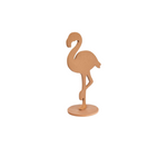 MDF flamingo decoration on a white background