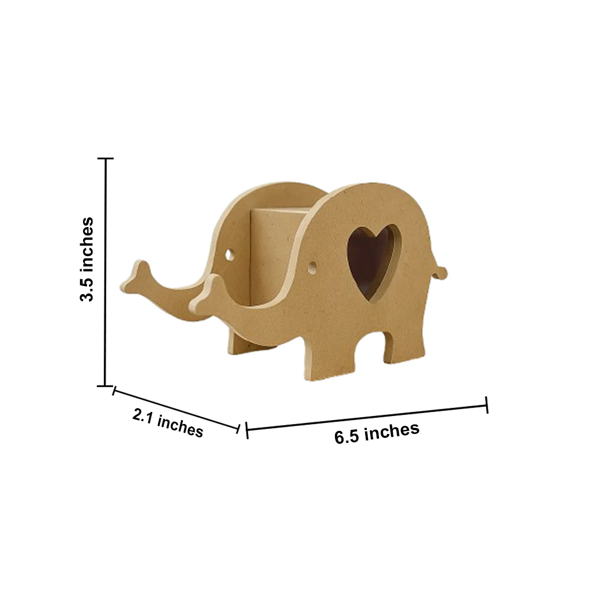 MDF DIY Elephant shaped pen stand