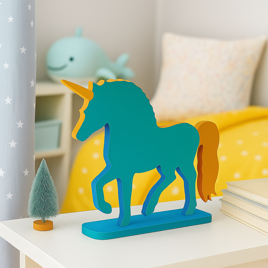 Painted MDF birdhouse with flowers and red roof