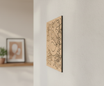  MDF DIY  wall art with geometric design on a white wall