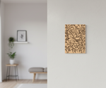  MDF DIY  wall art of a woman in a natural setting on a white wall.