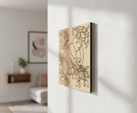  MDF DIY  wall art with elephant design on a white wall
