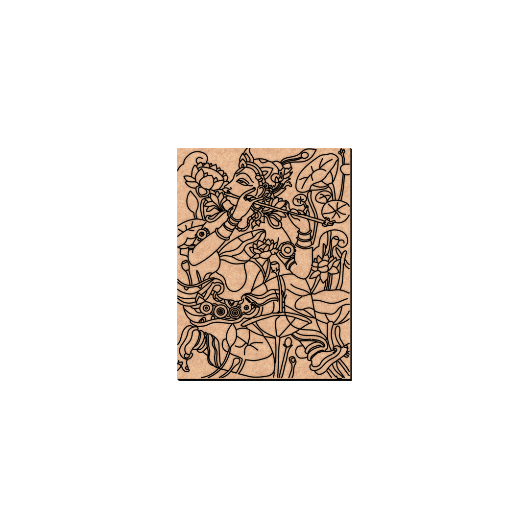 MDF DIY wall art with intricate design on a white background
