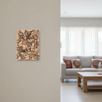  MDF DIY wall artwork on a wall in a living room setting