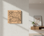 wall art with floral design on a white background