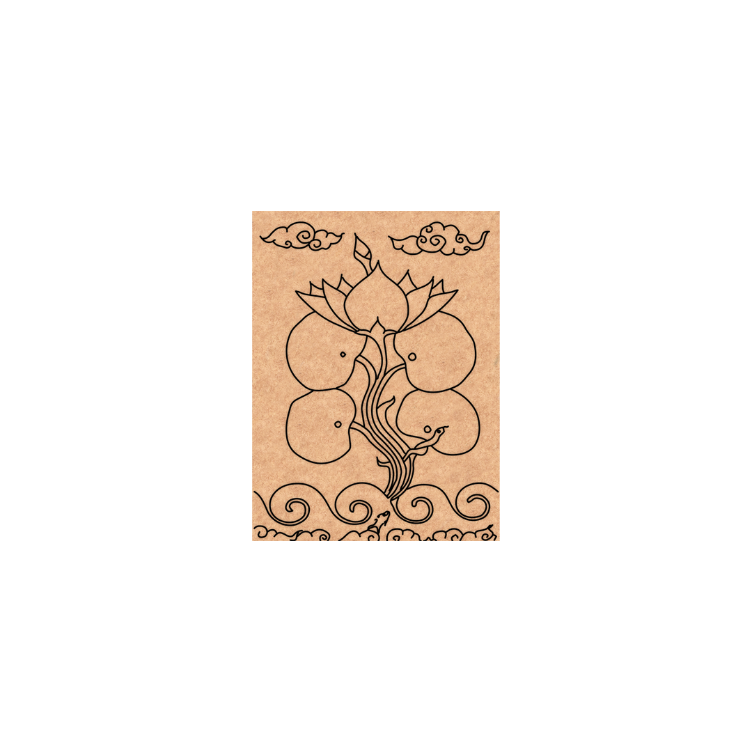  MDF DIY wall art  with decorative design on a white background