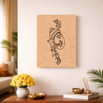  MDF DIY wall art  with a decorative face design on a wall in a home setting.