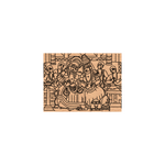  MDF DIY wall art with a design of people and buildings on a white background