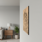  MDF DIY  wall art with intricate design in a modern living room setting