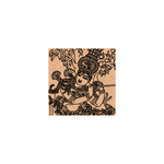 Decorative  MDF DIY wall art with intricate black design on a white background