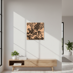 Decorative  MDF DIY wall art piece on a white wall in a modern interior setting.