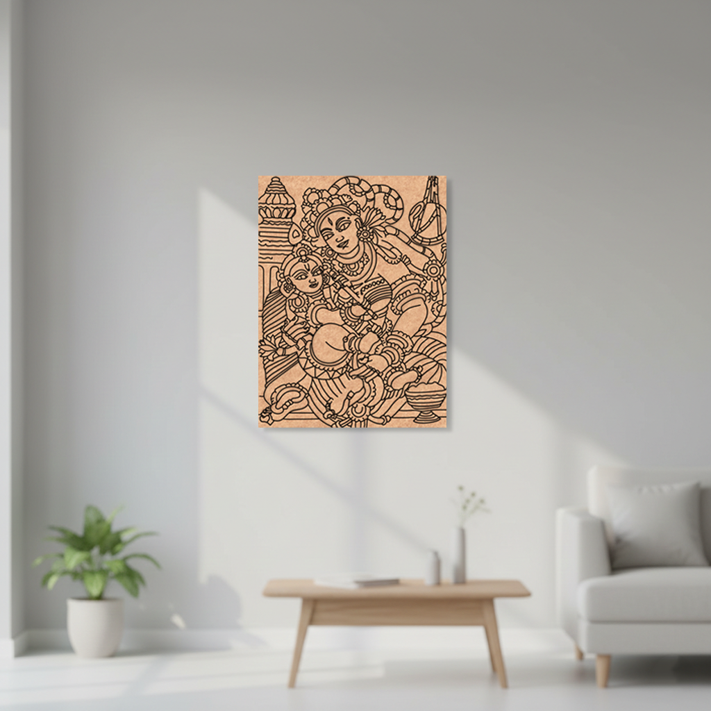  MDF DIY  wall art of a traditional design in a living room setting