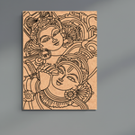 Decorative  MDF DIY wall art with intricate designs on a beige background