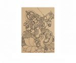 MDF DIY wall art  of a deity on a white background