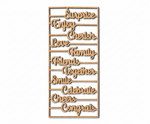 Unpainted MDF inspirational words wall panel DIY cutout for decor and crafts