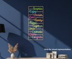 Painted MDF inspirational words wall panel DIY cutout for decor and crafts, mounted on wall
