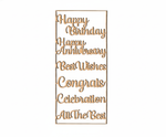 Unpainted MDF celebration quotes wall panel DIY cutout for party decor and craft projects