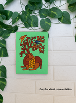 Colored Sample of Deer with Tree and Birds – DIY MDF Painting for Home Décor