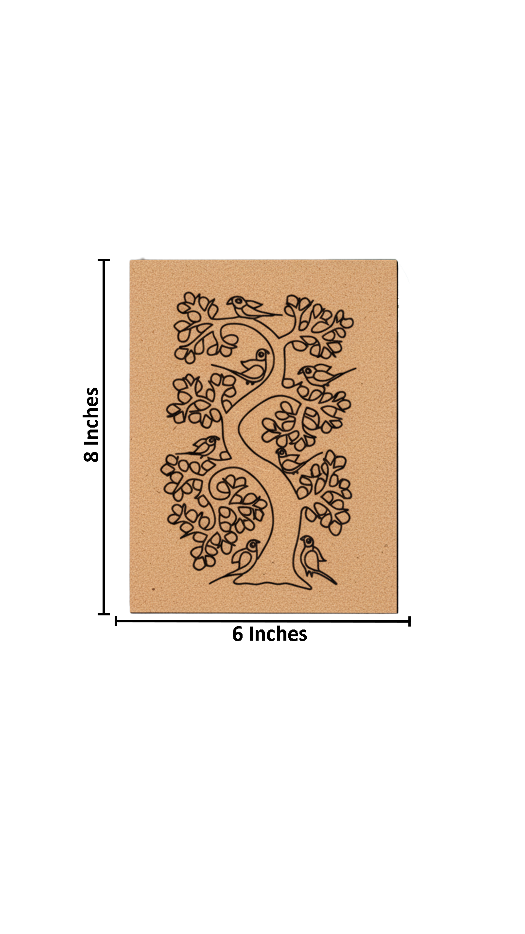Traditional tree design MDF DIY painting board 4mm with size