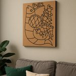 Traditional fish design MDF DIY painting board for craft décor