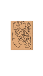 Traditional fish design MDF DIY painting board for craft décor