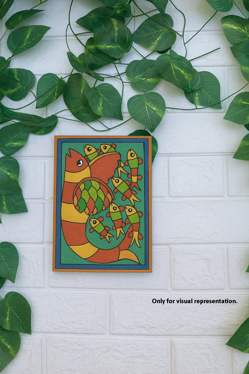 Traditional fish design MDF DIY painting board for craft décor coloured