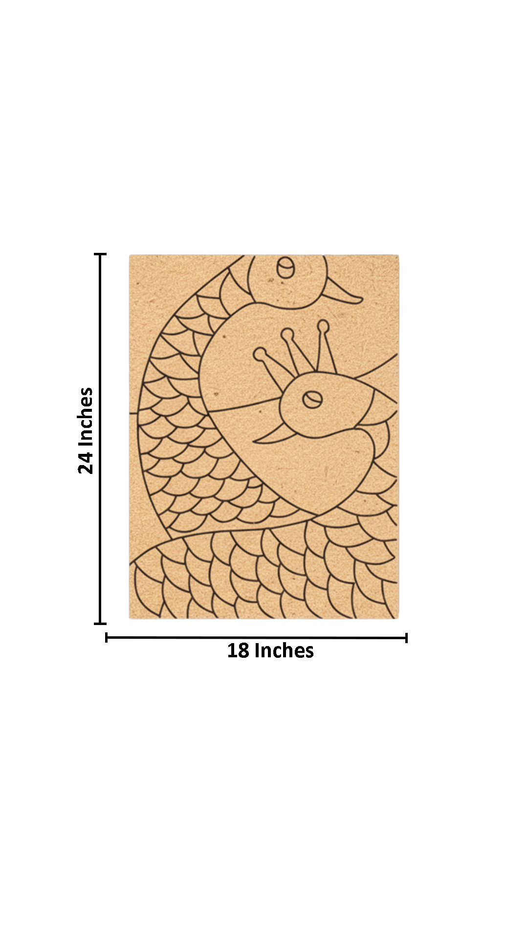 Traditional DIY MDF Painting Base with Indian Art Design with size