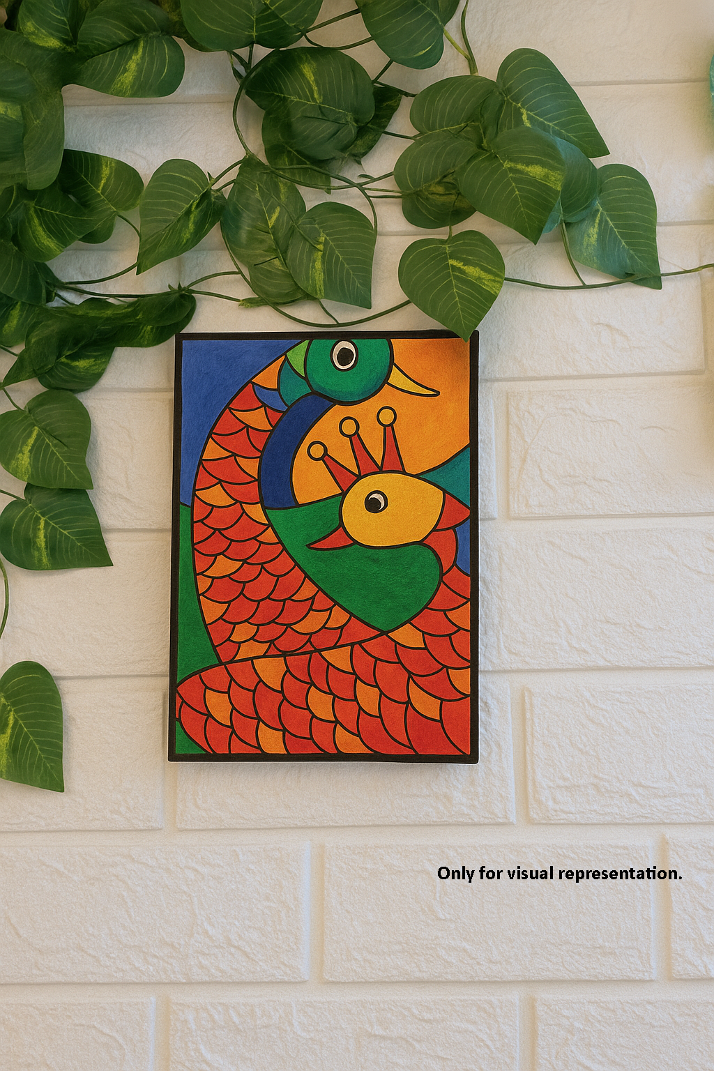 Traditional DIY MDF Painting Base with Indian Art Design coloured