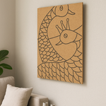 Traditional DIY MDF Painting Base with Indian Art Design side angle 
