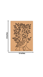 Traditional DIY MDF Painting Base with Peacock and Tree Design with size