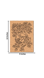 Traditional DIY MDF Painting Base with Birds and Tree Design with size