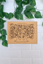 Traditional DIY MDF Painting Base with Artistic Tree Design