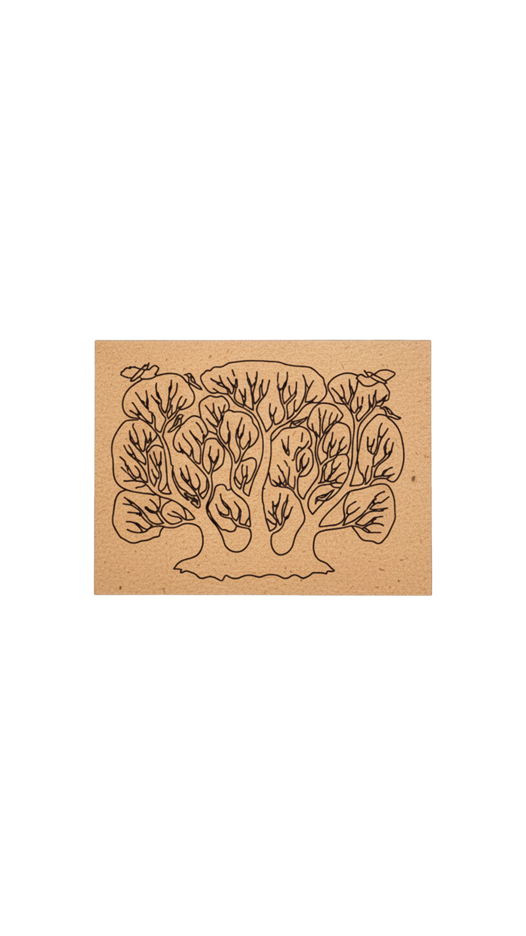 Traditional DIY MDF Painting Base with Artistic Tree Design