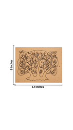 Traditional DIY MDF Painting Base with Artistic Tree Design with size
