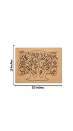 Traditional DIY MDF Painting Base with Artistic Tree Design with size