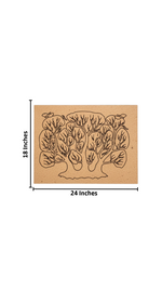 Traditional DIY MDF Painting Base with Artistic Tree Design with size