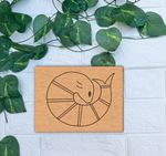 Traditional DIY MDF Painting Base with Fish Design