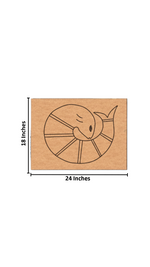 Traditional DIY MDF Painting Base with Fish Design with size 