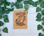 Traditional DIY MDF Painting Base with Bird Pair Under Tree Design