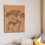 Traditional DIY MDF Painting Base with Woman Playing Flute Design