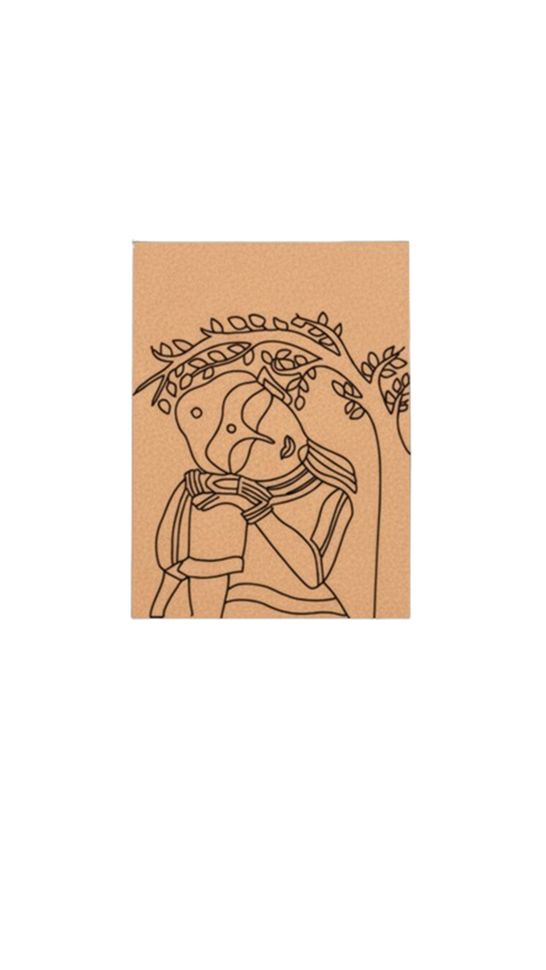 Traditional DIY MDF Painting Base with Woman Playing Flute Design