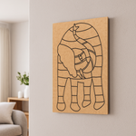 Traditional DIY MDF Painting Base with Artistic Elephant Design side angle 