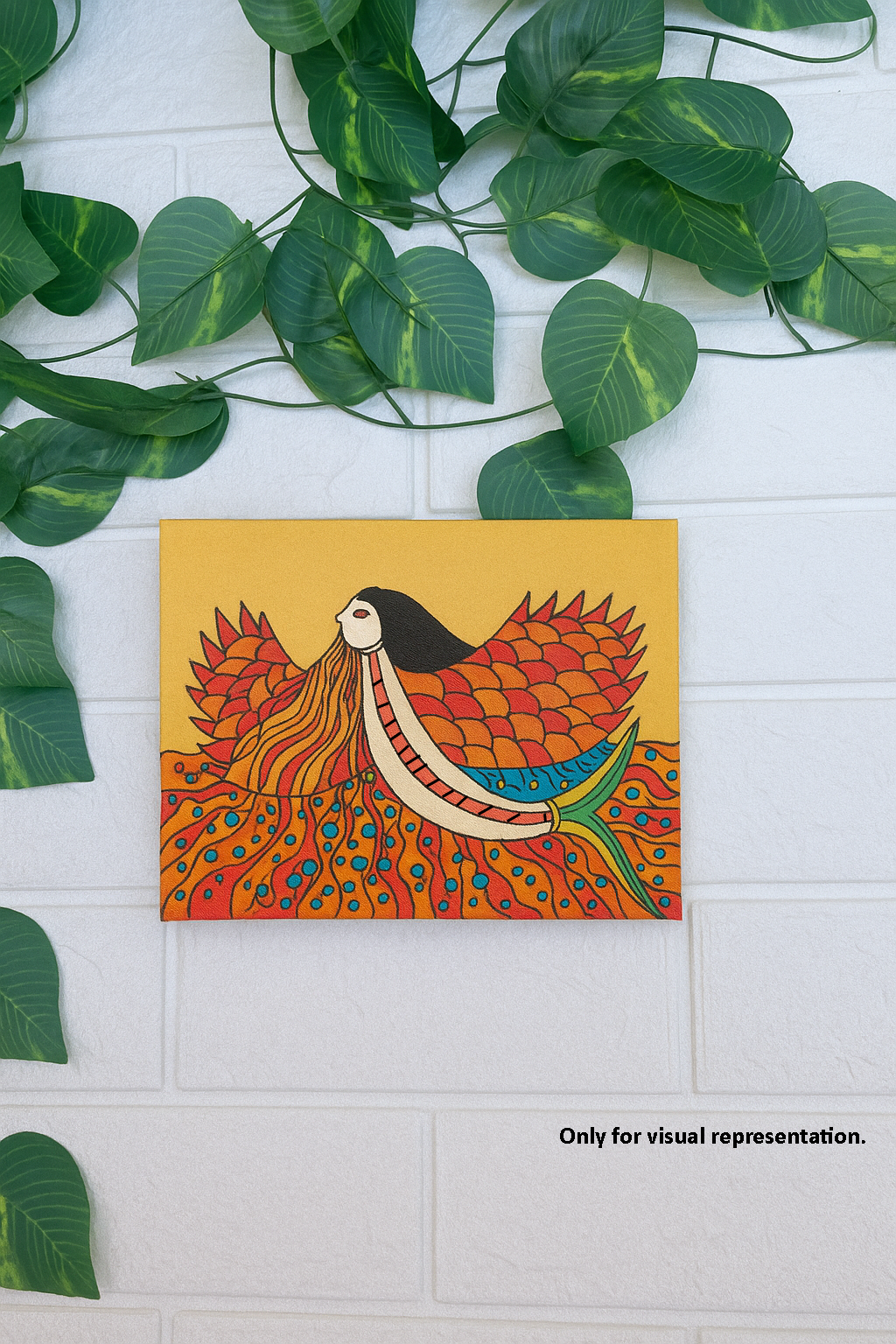 Traditional DIY MDF Painting Base with Mermaid Sea Art Design with size