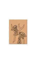 Traditional DIY MDF Painting Base with Two Artistic Birds Design